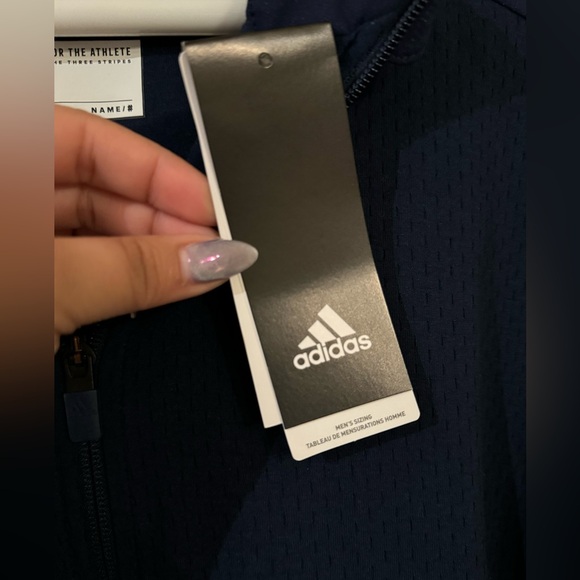 NWT Navy Adidas Full Zip Jacket 3XL (Big & Tall) - Picture 4 of 5